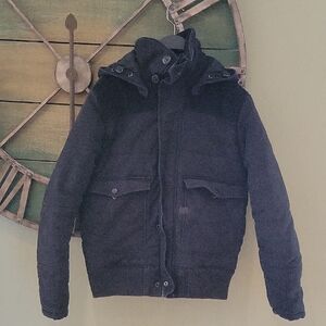 G-Star Black Puffer Jacket with Hood